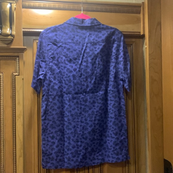 NWOT CREATE UNISON Printed Short Sleeve Camp Shirt Size Small - Picture 2 of 6